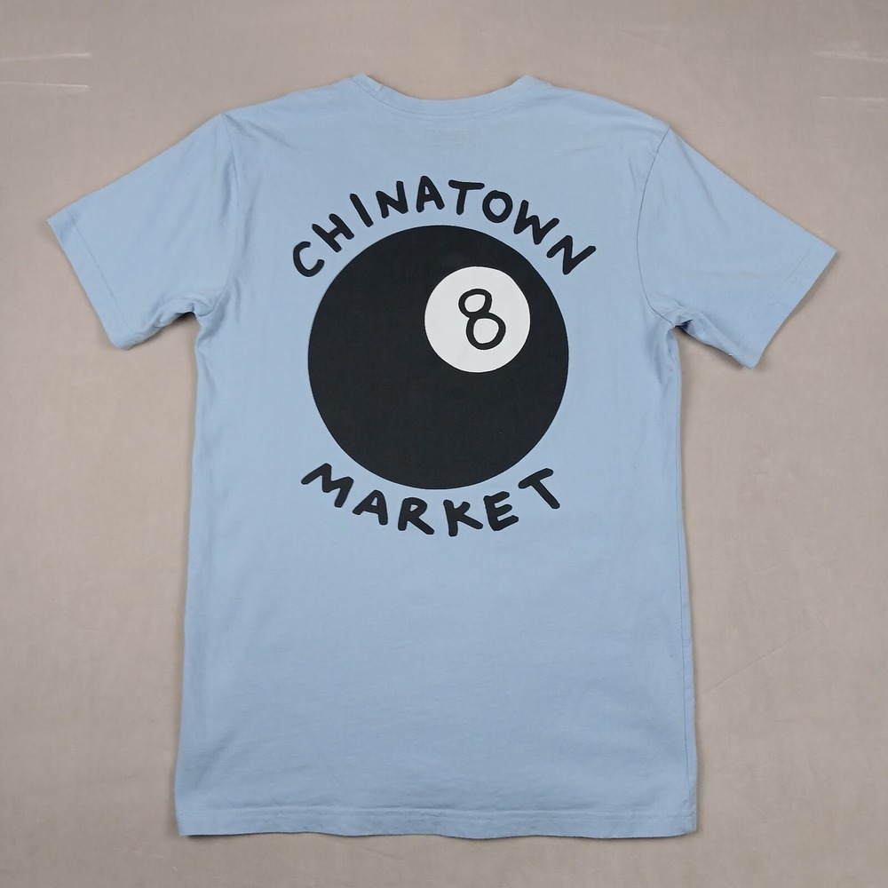 Chinatown Market Medium Mens T Shirt 8 Ball 19x29 Has Defects Fits A Small